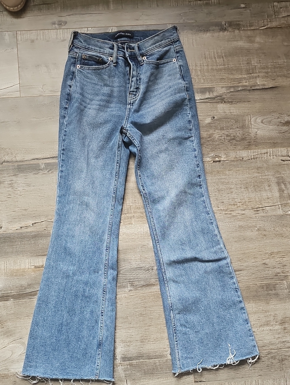 Calvin Klein Jeans Womens Light Blue Flare Denim Size 25